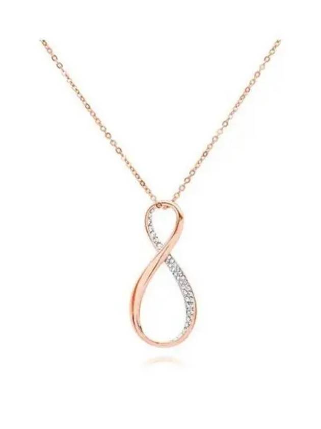 Exist Infinity Pendant Necklace Rose Gold - SWAROVSKI - BALAAN 2