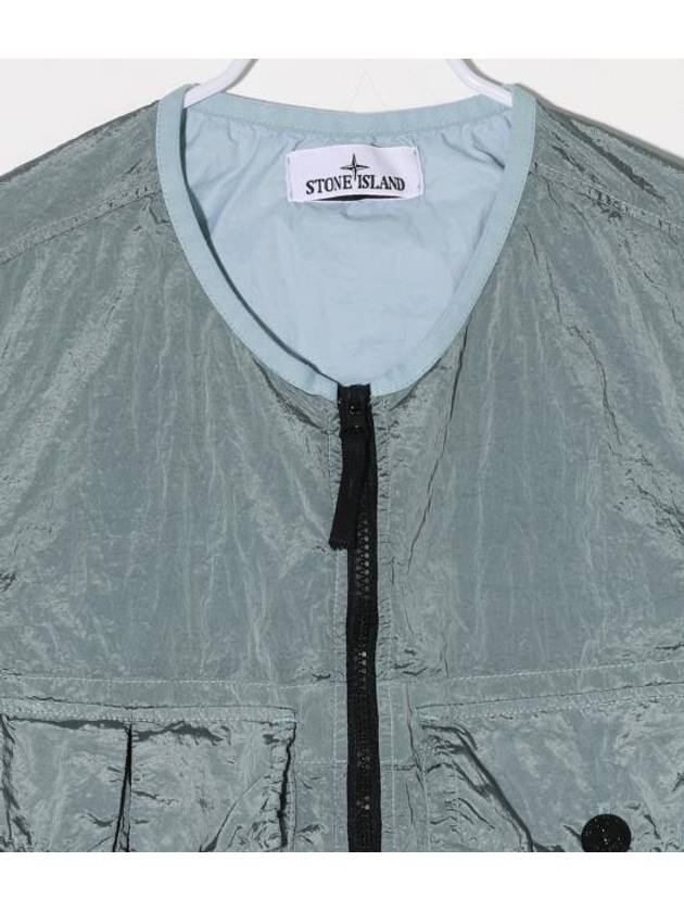 Nylon Metal Badge Vest Grey - STONE ISLAND - BALAAN 4