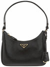 Re-Edition Saffiano Leather Mini Bag Black - PRADA - BALAAN 4