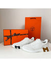 Men's Bouncing Mesh Suede Goatskin Low Top Sneakers White - HERMES - BALAAN 2