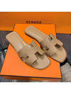 Women s Oran Sandals Calfskin Beige - HERMES - BALAAN 5