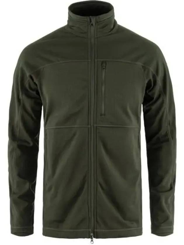 Men's Abisko Lite Fleece Jacket Deep Forest - FJALL RAVEN - BALAAN 2