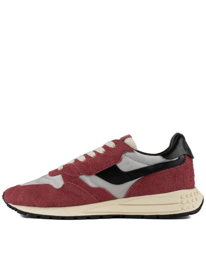 Autry Red And Black Suede And Nylon Reelwind Low Sneakers - AUTRY - BALAAN 2