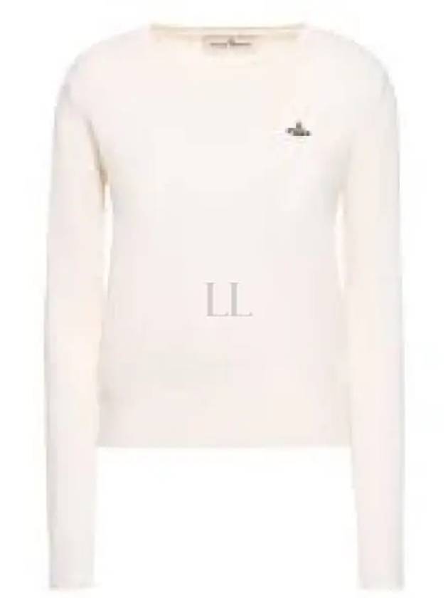 ORB Embroid Logo Knit Top Cream - VIVIENNE WESTWOOD - BALAAN 2