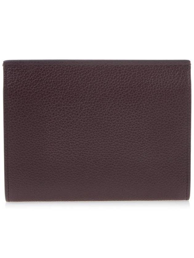 Amberley Gold Plated Oxblood Classic Grain Leather Medium Wallet Brown - MULBERRY - BALAAN 4