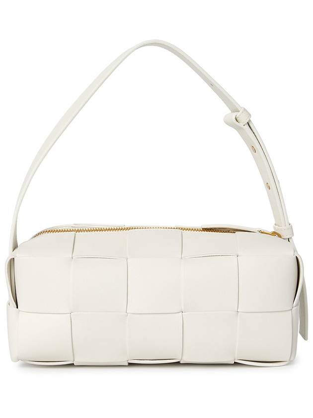 Brick Cassette Intrecciato Small Shoulder Bag White - BOTTEGA VENETA - BALAAN 4