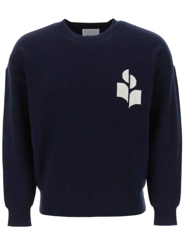 Ateley Logo Cotton Sweatshirt Midnight - ISABEL MARANT - BALAAN 2