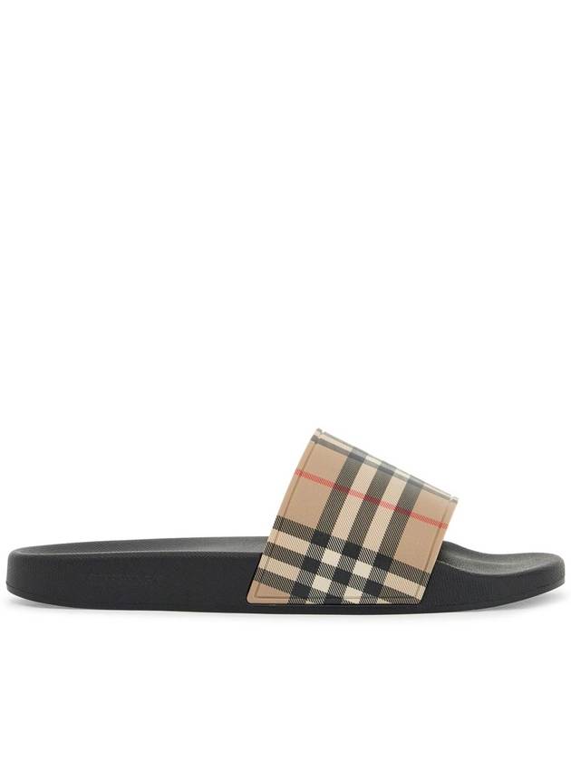 Check Furley Slippers Beige - BURBERRY - BALAAN 2