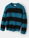 Wool brush striped knit black - INDUST - BALAAN 4