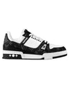 LV Trainer Leather Low Top Sneakers Black - LOUIS VUITTON - BALAAN 1