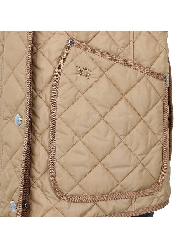 Diamond Quilted Nylon Jacket Archive Beige - BURBERRY - 8