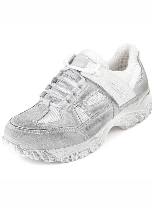 Dirty Oversole Leather Low Top Sneakers White Grey - MAISON MARGIELA - BALAAN 2