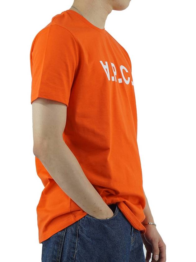 VPC Logo Organic Cotton Short Sleeve T-Shirt Orange - A.P.C. - BALAAN 3