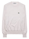 ORB Embroidered Crew Neck Knit Top Cream - VIVIENNE WESTWOOD - BALAAN 10