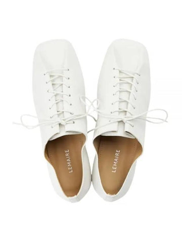 Leather Flat Derby White - LEMAIRE - BALAAN 1