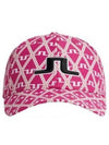 Women's Arlene Embroidered Logo Ball Cap Geo Fuchsia Purple - J.LINDEBERG - BALAAN 2