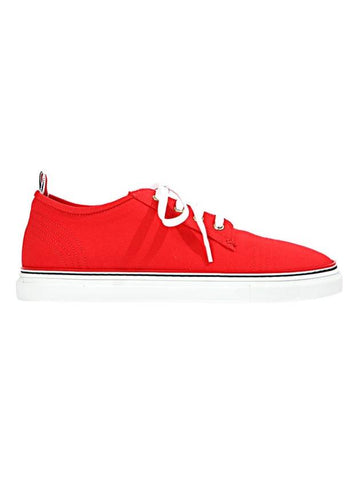 Canvas Low Top Sneakers Red - THOM BROWNE - BALAAN 1