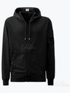 Light Fleece Zip Up Hoodie Black - CP COMPANY - BALAAN 2