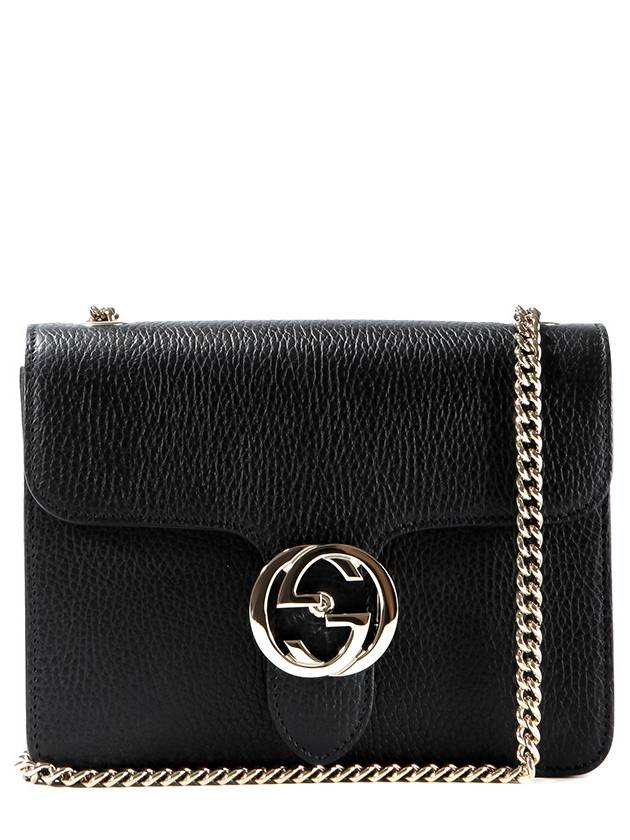 Interlocking GG Chain Small Cross Bag Black - GUCCI - BALAAN 2