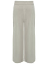 Pin Tuck Wide Knit Pants Khaki Beige 3Colors - CALLAITE - BALAAN 2