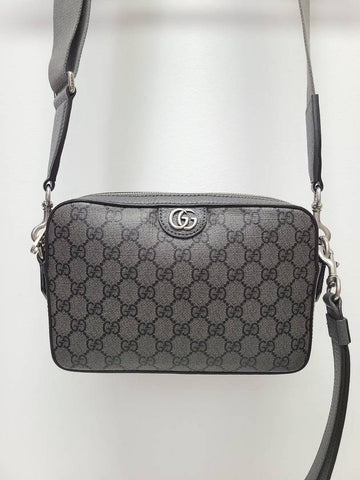 Gray Black Ophidia GG Supreme Cross Bag - GUCCI - BALAAN 1