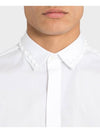 Men's Rockstud Long Sleeve Shirt White - VALENTINO - BALAAN.