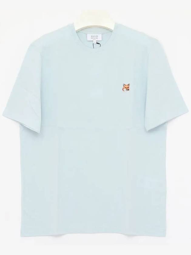 Fox Head Patch Classic Short Sleeve T-Shirt Clear Blue - MAISON KITSUNE - BALAAN 4