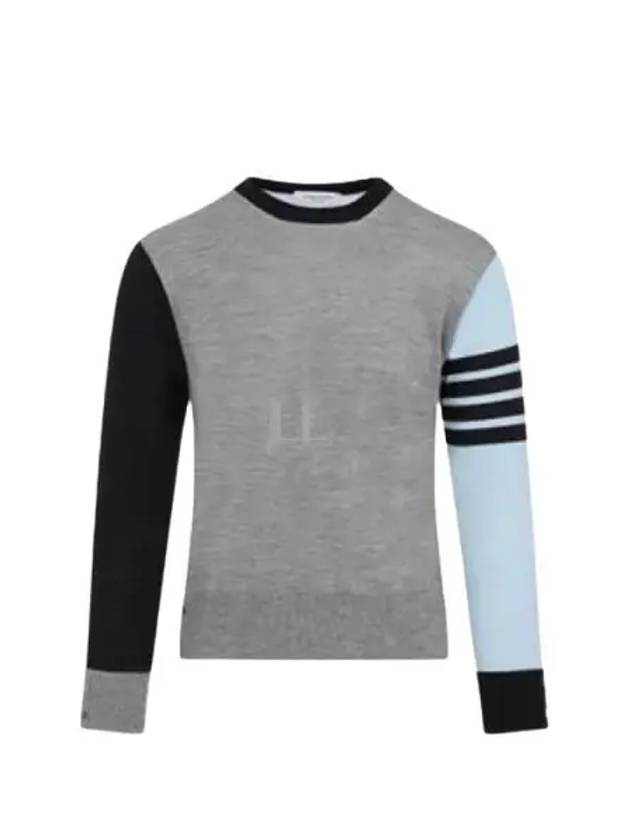 Classic 4 Bar Merino Wool Knit Top Grey - THOM BROWNE - BALAAN 2