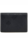 Check Pattern Leather Card Wallet Black - BURBERRY - BALAAN 2