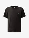 Men's 30 1 Jersey Logo Short Sleeve T-Shirt Black - CP COMPANY - BALAAN 2