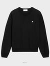 Triomphe Crew Neck Wool Knit Top Black - CELINE - BALAAN 2