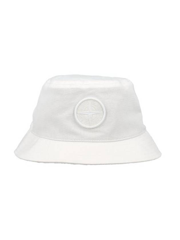 Logo Patch Bucket Hat White - STONE ISLAND - BALAAN 1