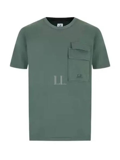 20/1 Jersey Pocket Short Sleeve T-Shirt Green - CP COMPANY - BALAAN 2