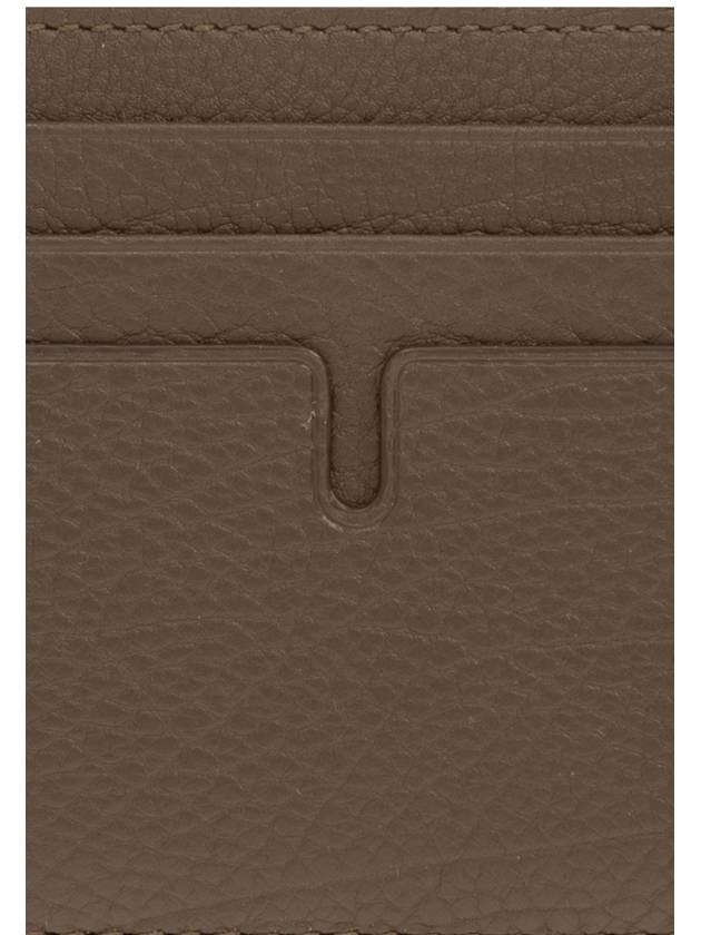 Tall B Leather Card Wallet Brown - BURBERRY - BALAAN 4