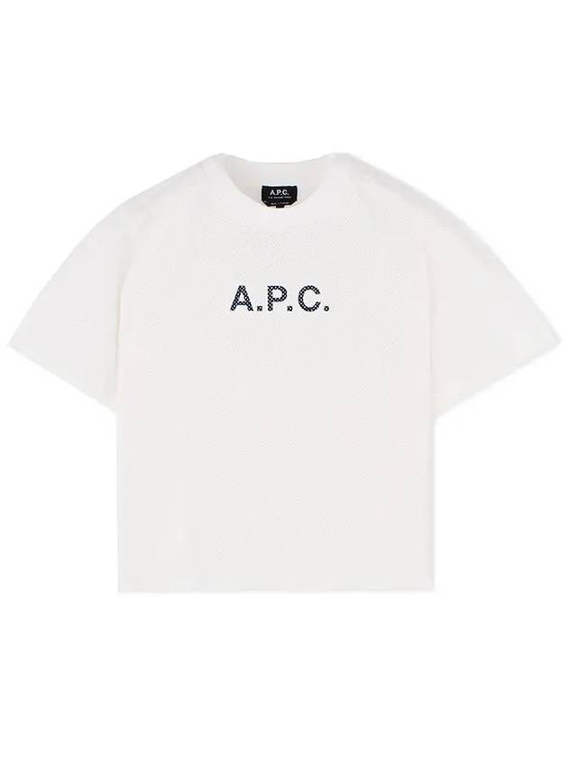 Mae Pique Mesh Short Sleeve T-Shirt White - A.P.C. - BALAAN 2