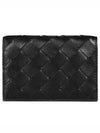 Intrecciato Flap Business Card Wallet Black - BOTTEGA VENETA - BALAAN 2