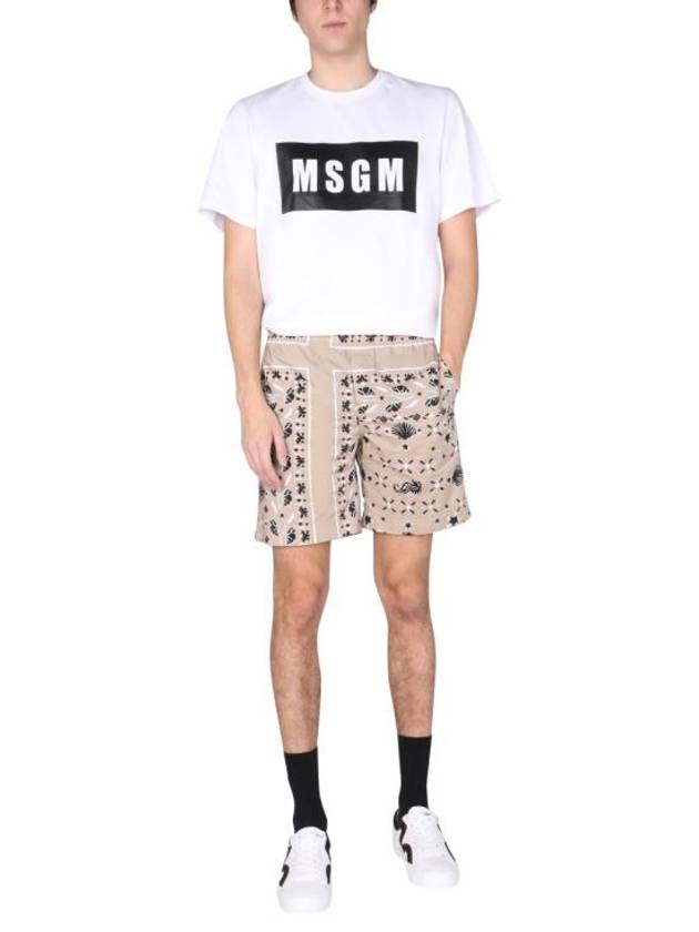 Box Logo Short Sleeve T-Shirt White - MSGM - BALAAN 3