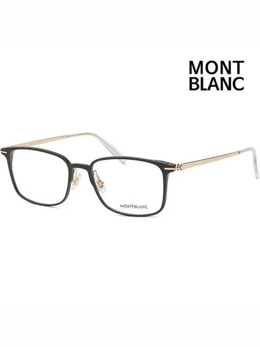 Eyewear MB0196OK 005 Titanium Asian Fit Glasses Black Gold - MONTBLANC - BALAAN 2