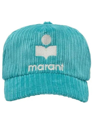 Tyrone Velvet Corduroy Ball Cap Light Blue Hat - ISABEL MARANT - BALAAN 1