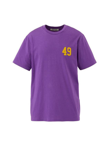 Embroidery Short Sleeve T-Shirt Purple - ONITSUKA TIGER - BALAAN 1