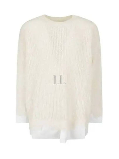 Layered Distressed Crochet Knit Top Butter - MAISON MARGIELA - BALAAN 2