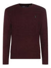 Embroid Logo Cable Knit Top Wine - POLO RALPH LAUREN - BALAAN 2