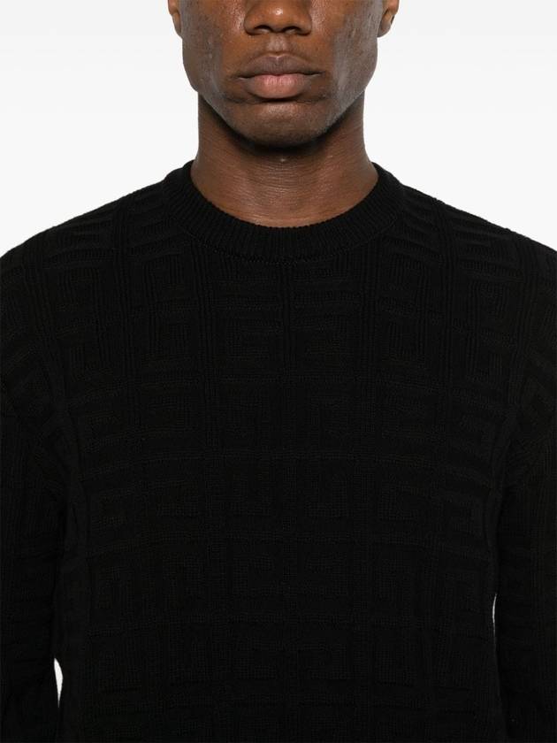 4G Pattern Cotton Knit Top Black - GIVENCHY - BALAAN 6