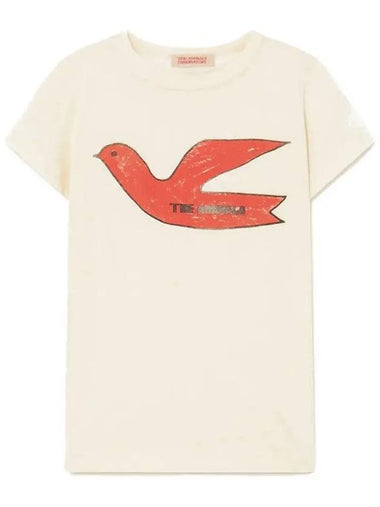 Kids Red Bird Printing T Shirt S23003 221BP - THE ANIMALS OBSERVATORY - BALAAN 1