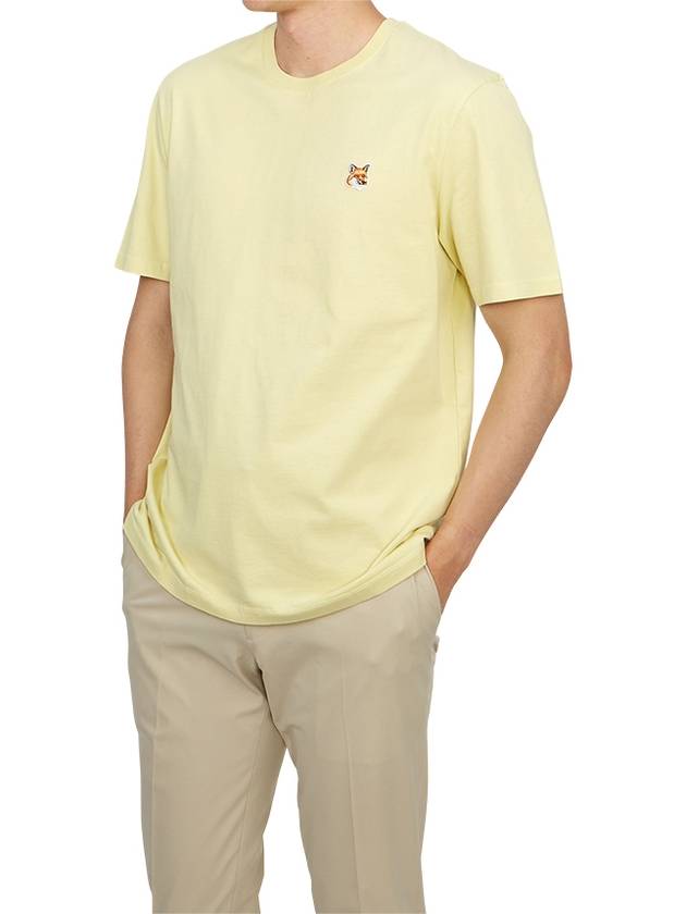 Fox Head Patch Classic Short Sleeve T-Shirt Yellow - MAISON KITSUNE - BALAAN 5