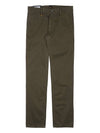 Cotton Slim Fit Satin Straight Pants Dark Green - HUGO BOSS - BALAAN 10