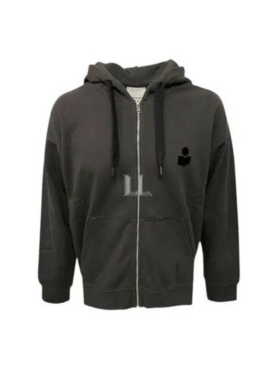 Markus Logo Zip Up Hoodie Faded Black - ISABEL MARANT - BALAAN 2