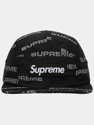 Reflective jacquard camp cap hat black FW24H18 - SUPREME - BALAAN 1