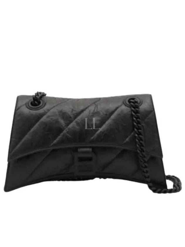 Crush Chain Strap Small Shoulder Bag Black - BALENCIAGA - BALAAN 2