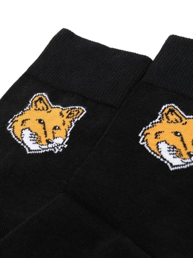 Fox Head Socks Black - MAISON KITSUNE - BALAAN 3